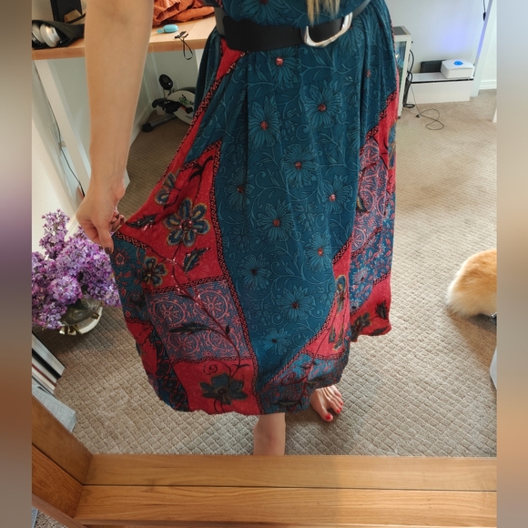 AllAbo Indian Vintage Sari Slip Dress - Picture 5 of 6